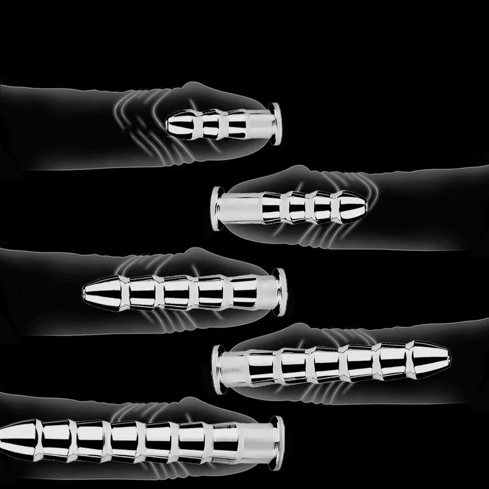 Urethral Dilator Urethral Sound Dilator Stainless Steel Male Penis Plug Threaded Urethra Catheter Stimulator Adult Chastity Sex Toy For Men Gay
