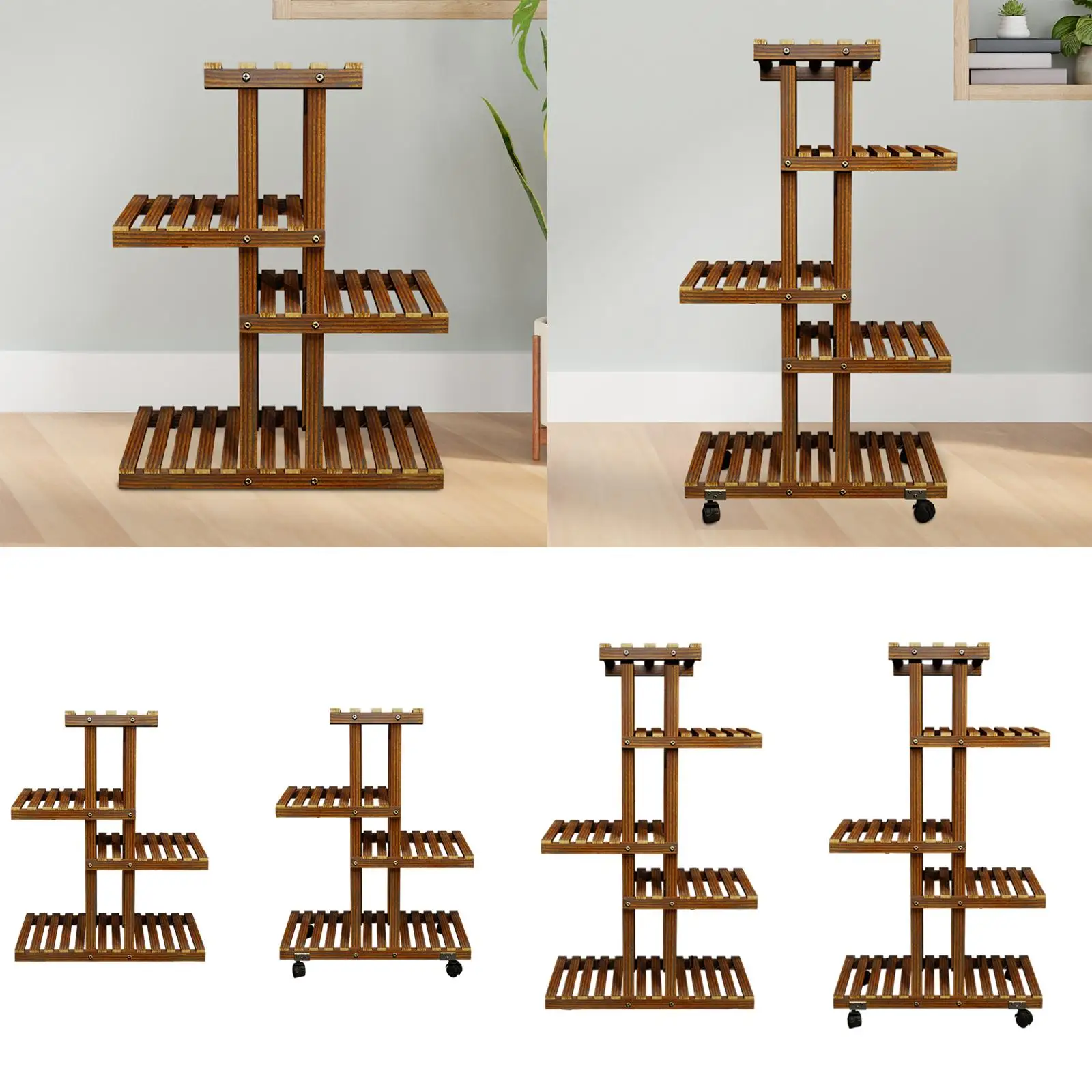 Plant Stand Decorative Versatile Heavy Duty Ornament Flower Pot Holder Stand Planter Rack Display Shelves for Balcony Outdoor