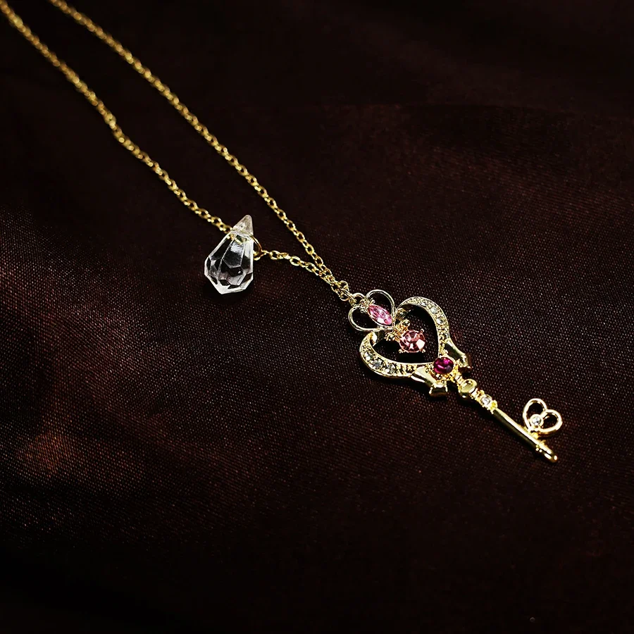 Anime Cosplay Props Anime Cosplay Accessories Cosplay Necklace Superhero Cosplay Necklace Moon cosplay Crystal Pendant Necklace Girl accessories Cute props