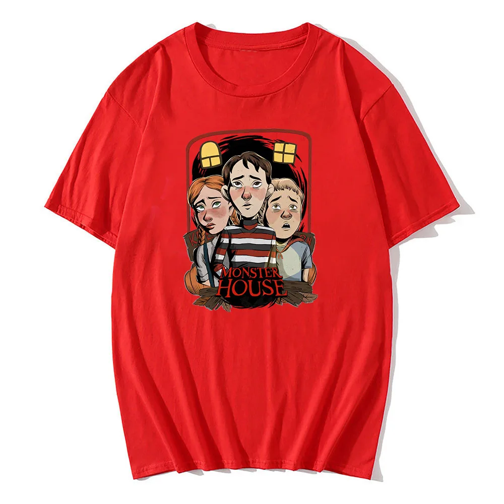 Monster House Cartoon Print Harajuku Kawaii Retro Unisex T-shirt