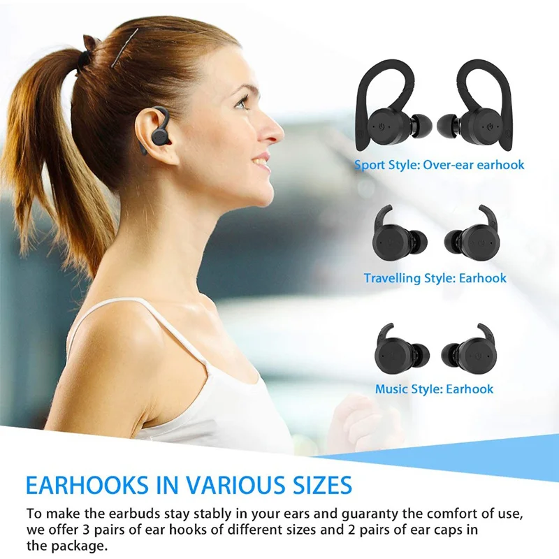 Xiaomi-fones de Ouvido Bluetooth sem Fio Ear Hook hd Call Waterproof hi fi Sound Air Stereo Running Headsets - Image 4