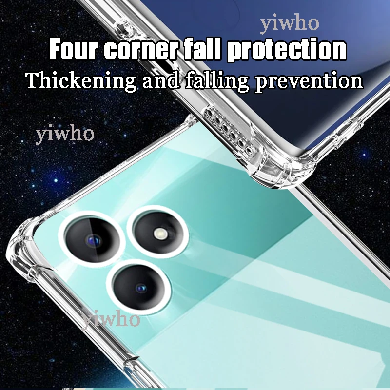 Shockproof Clear Silicone Phone Case with Camera Protection