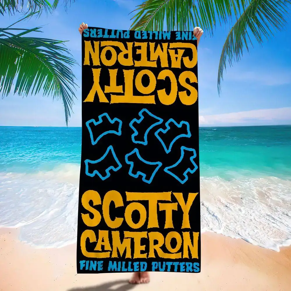 Golf S-scotty C-camerons Anime Anime Beach Swimming Towel Soft Absorbent Washcloth Children's Gifts For Kids Travel Camping Gym