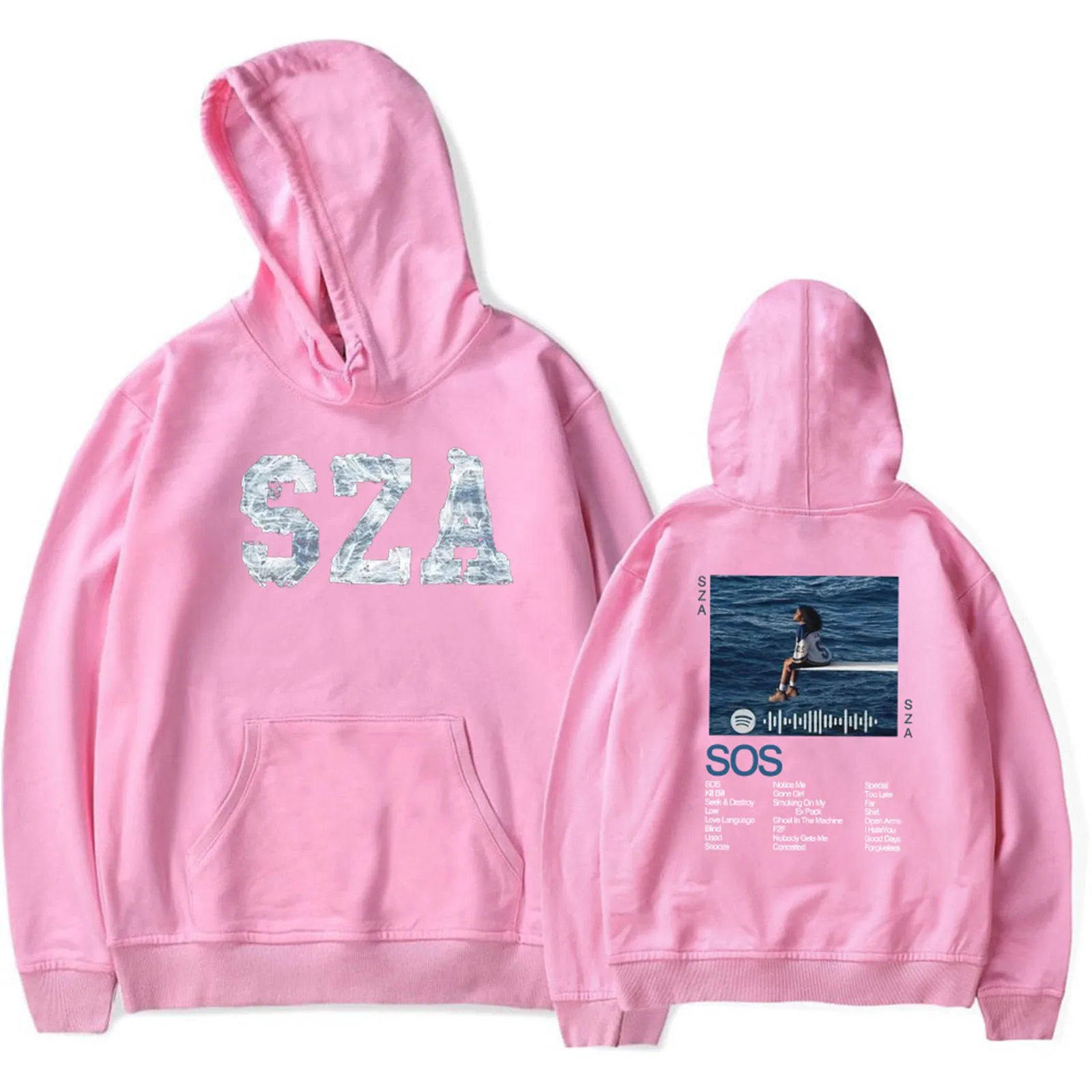 y2k Japan Style SOS Print Women's Hoodie, Long Sleeve Casual Daily Wear Regular 2024 Women Hoodie Fall Winter Sudadera de mujer 4