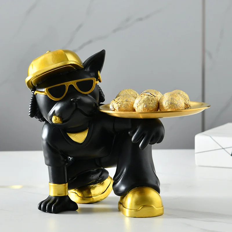 

Pirate Bulldog Figurine Dog Statue Storage Box Animal Ornament Resin Craft Art Sculpture Figurine Home Puppy Sculpture