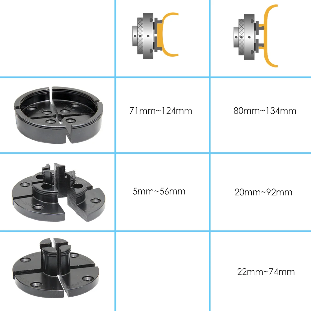 Woodworking Lathe Chuck Wood Spin Self-centering Linkage Bevel Gear Round Claw 4 Four-jaw |