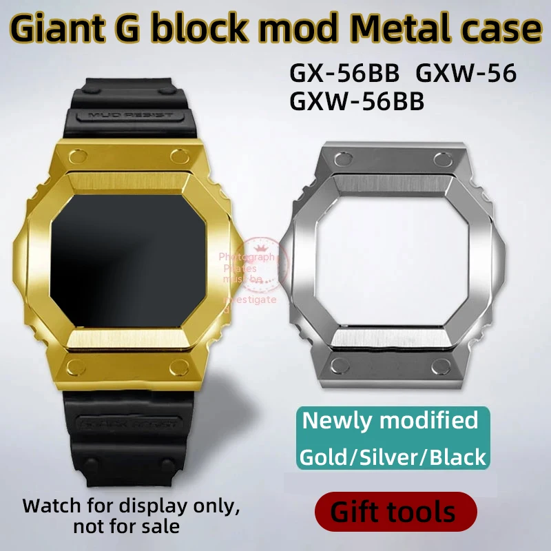 Gx-56 Custodia Per Casio G-Shoch Gift G Block Gx-56Bb Gxw-56 Gxw-56Bb Custodia Con Cornice In Metallo Custodia In Acciaio Inossidabile Accessori Di Al