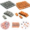 1/16 Dollhouse Miniature Wall Bricks Roof Tiles Building Set For Dollhouses Kitchen Garden Living Room Life Scene Decor Props 1