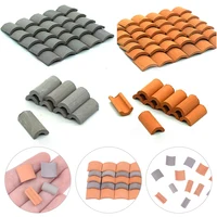 1/16 Dollhouse Miniature Wall Bricks Roof Tiles Building Set For Dollhouses Kitchen Garden Living Room Life Scene Decor Props 1