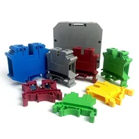 UK1.5N/2.5B/3N/5N/6N/10N/16N/25N/35N/50N Terminal Block สกรู Clamp Connector DIN Rail Universal สายไฟทองเหลืองแรงดันไฟฟ้า Terminal 2