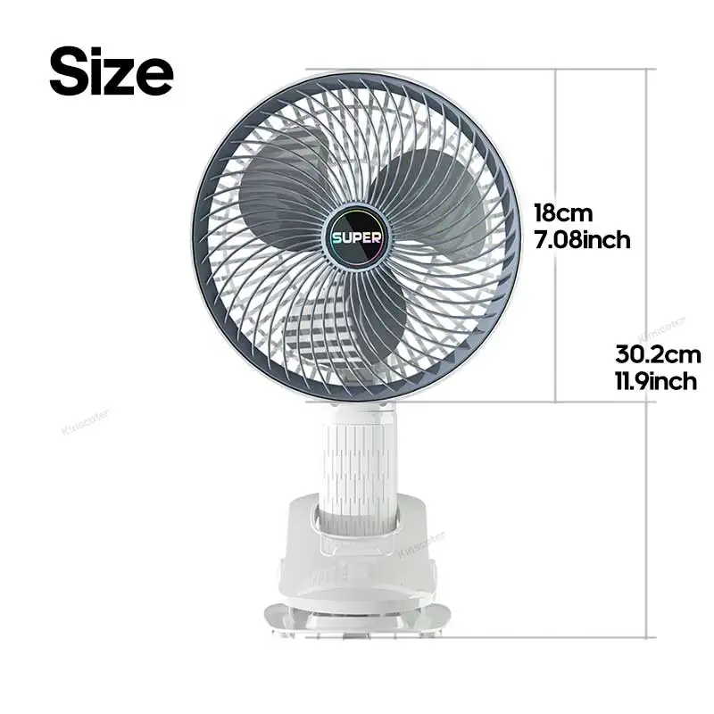 Ventilateur de bureau multifonction USB portable 1200mAh sans fil 3 vitesses Mini Cooler Ventilateur silencieux