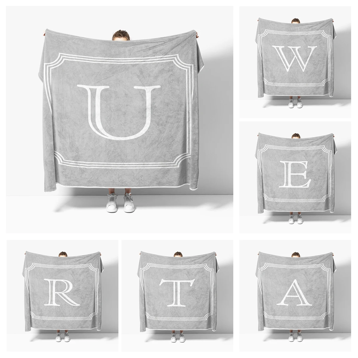 Home decoration Letter wreath plush Sofa blanket anime Bedspread on the bed anime fluffy soft blankets thick blanket for winter