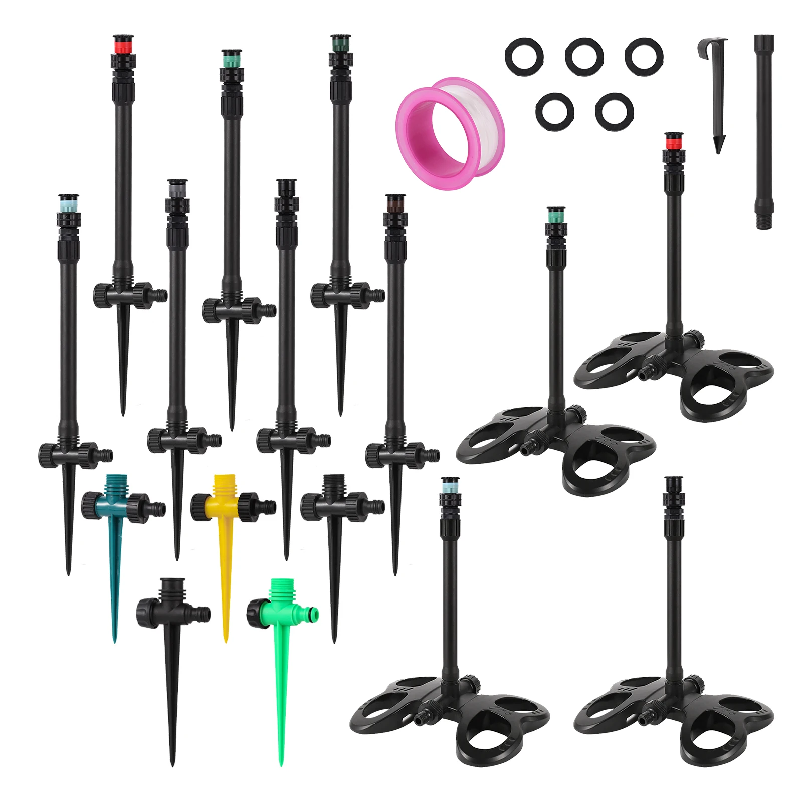 Sprinkler with Bracket 0~360&deg; Adjustable Pop-up Sprinklers Nozzle Lawn farm Watering Sprayer Garden Sprinkler Plants Irrigation Kits Plant Waterer Irrigation Sprinklers
