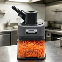 Coupe-légumes électrique 100W, hachoir et trancheuse à légumes professionnel, machine de découpe pour restaurants, hôtels, cafétérias 7
