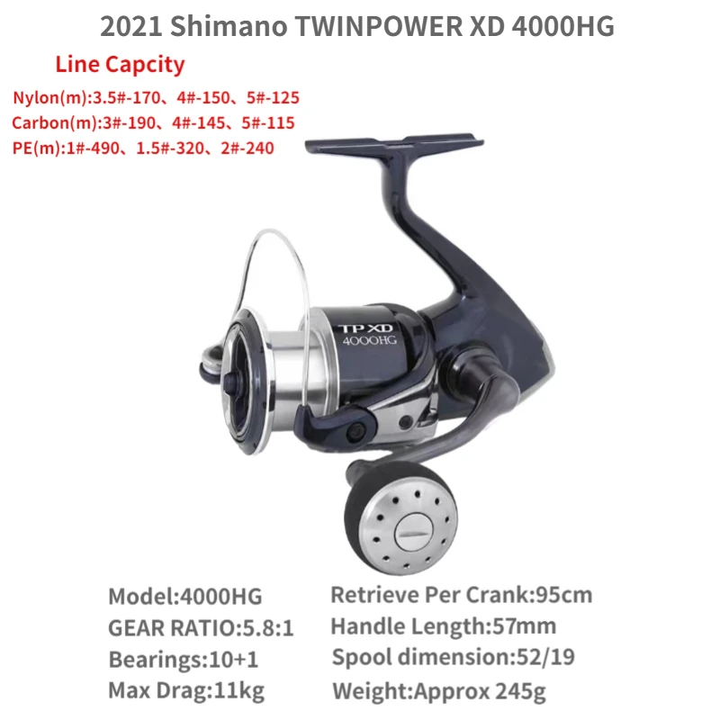 2021 SHIMANO Twin Power TWINPOWER XD MGL Rotor Saltwater Spinning