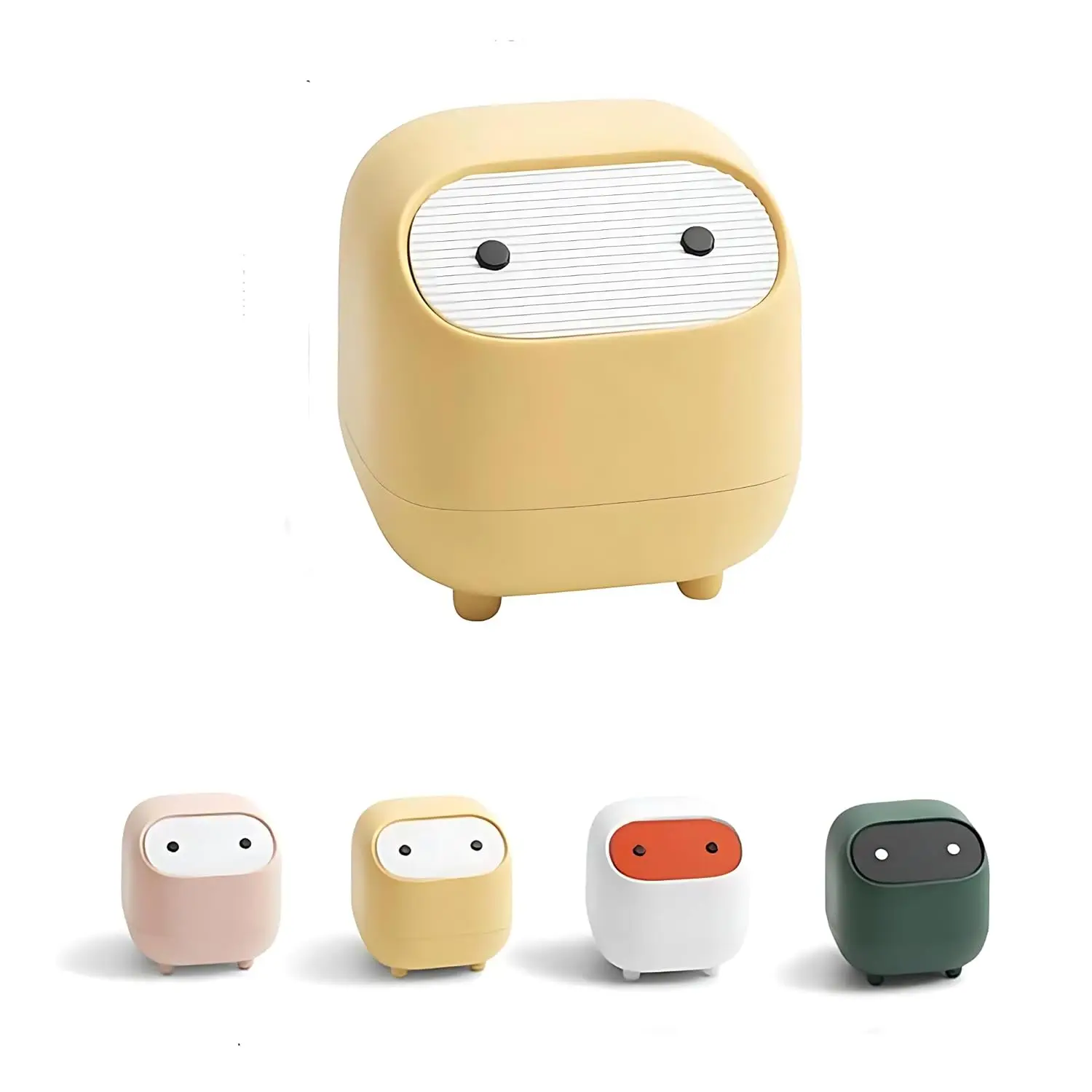 Mini Trash Can with Lid for Desktop Bathroom Vanity Office