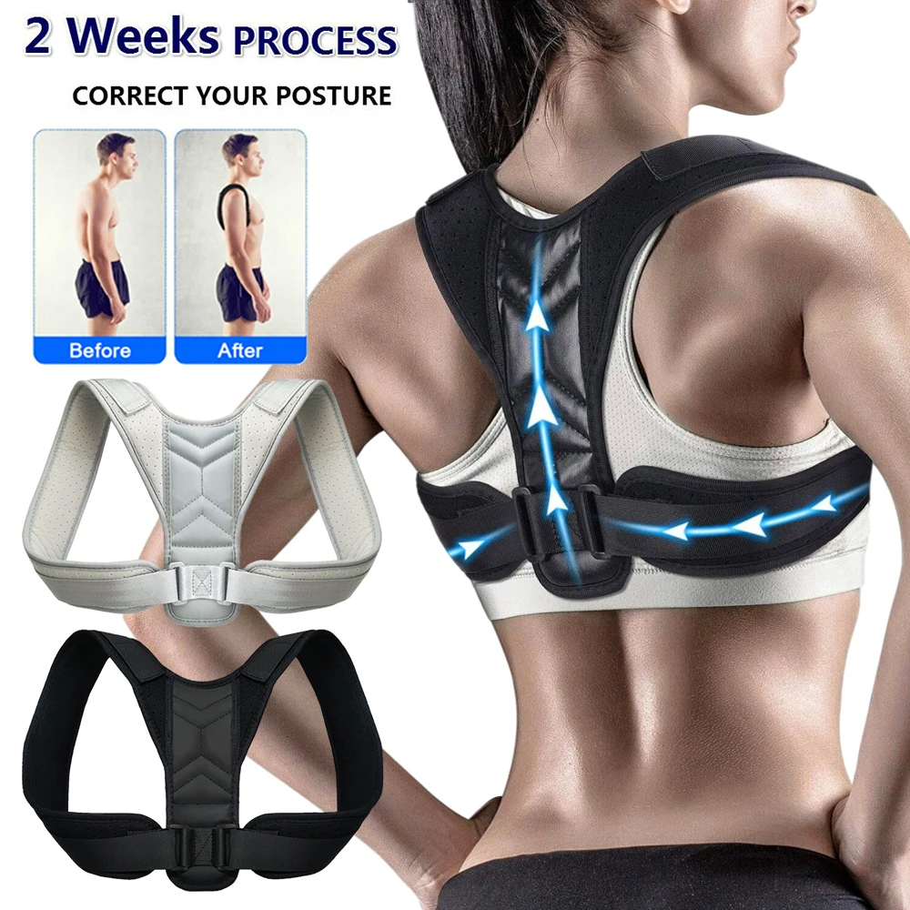 

Adjustable Posture Corrector Preventing Humpback Protection Spine Pain Relief Correction Belt Women Men Back Shoulder Support