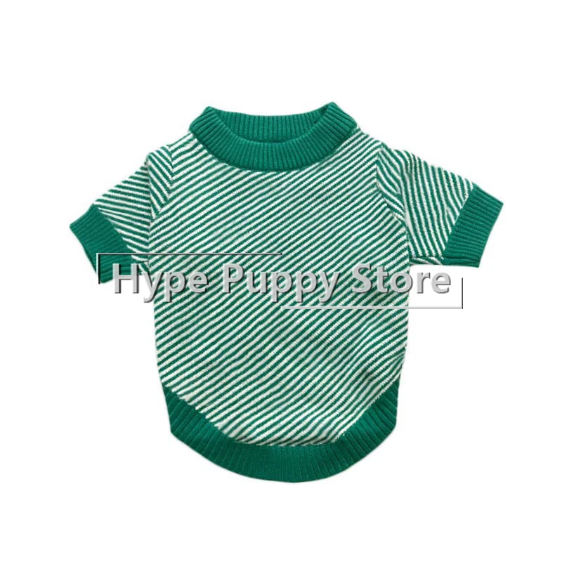 

Autumn Winter Pet Dog Clothes for Small Dogs Pets Clothing French Bulldog Warm Striped Sweater for Yorkies Coat Chihuahua PC2182