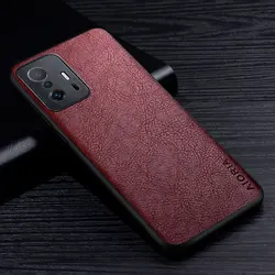Premium Retro Business Leather Case with Litchi Pattern - Luxury Edition for Xiaomi 11T (Coffee)
