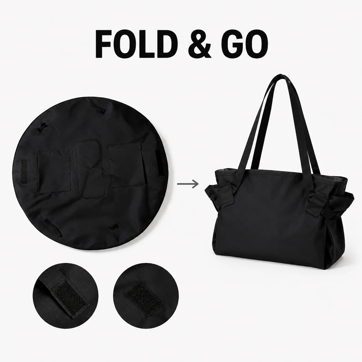 Spacious Foldable Travel Organizer Bag - Durable, Lightweight & Waterproof with Picnic Mat