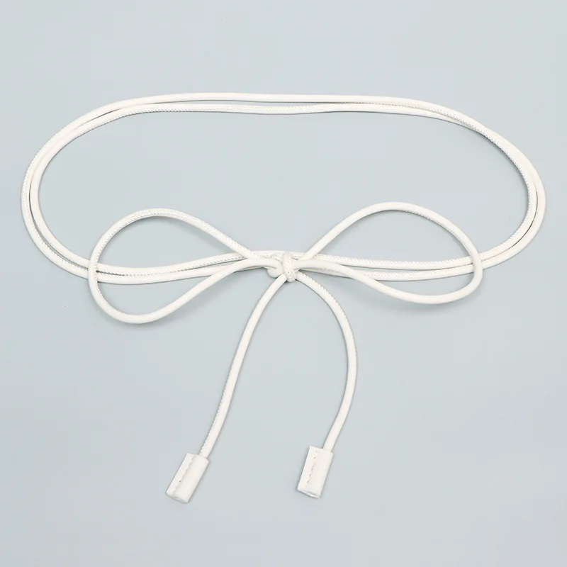 240CM New Female Waist Chain Thin Belt Simple Decoration Tie with Dress Long Waist Rope Knotted Vintage Dresses String Waistband