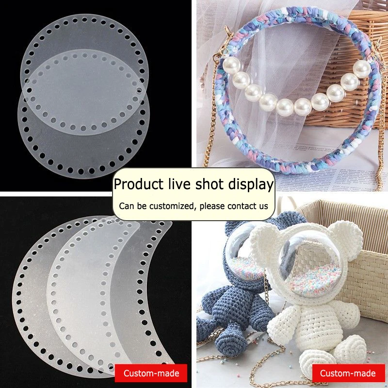 100 Round Clear Acrylic Discs Shapes With Holes, Clear Acrylic