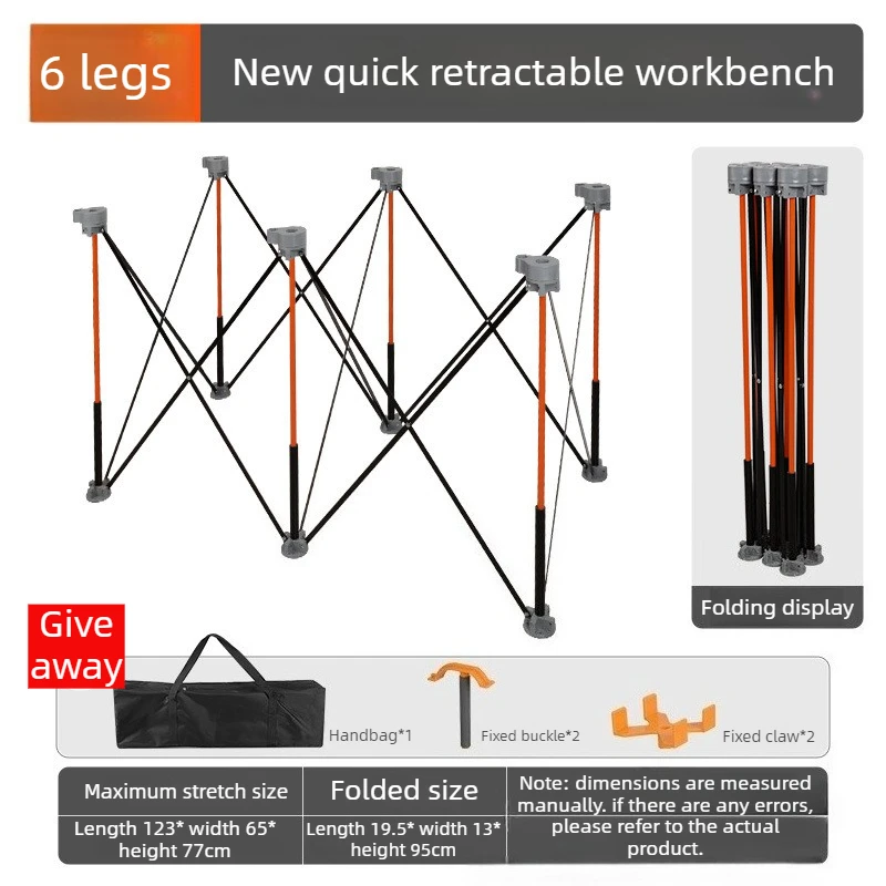 Foldable Telescopic Woodworking Workbench Construction Site Operation Platform Benches Woodworking Work Sawhorse Support Portabl