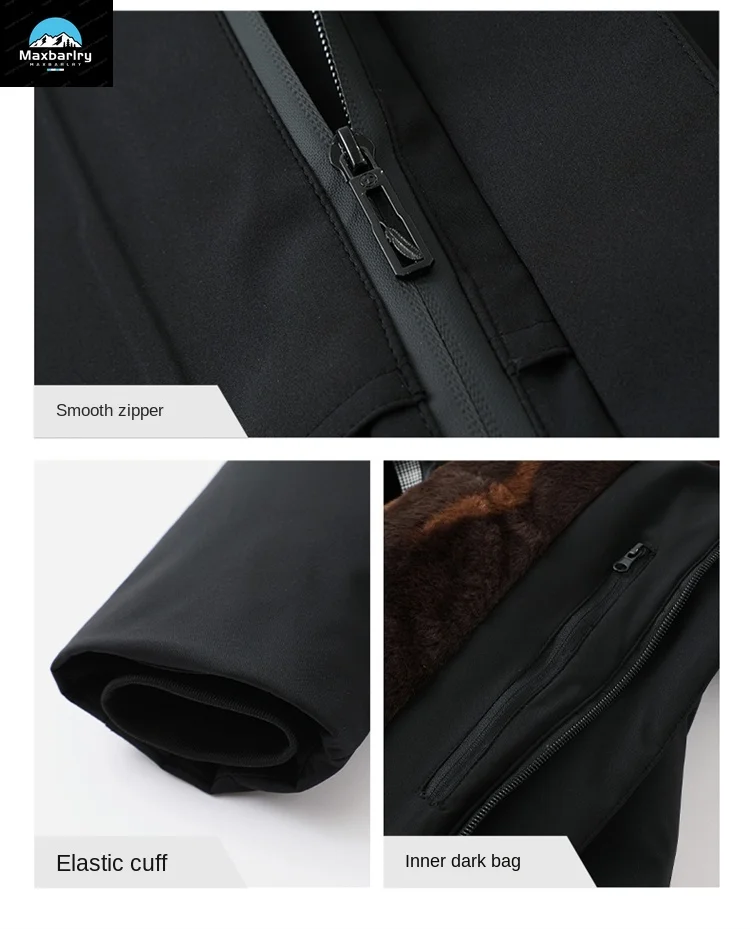 2023 Winter Men's Long Padded Coat Fashion Men's Detachable Wool Collar Warm Parka Business Casual Fleece-lined Windproof Jacket