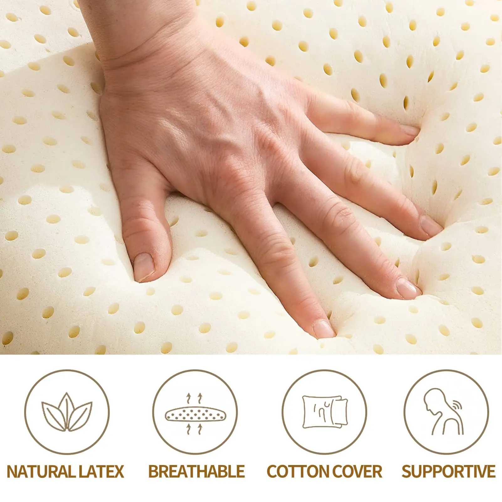 Thailand Latex Pillow Cervical Orthopedic Neck Pillow Help Sleep And Protect The Pillow Neck SPA Massage Pillow For Sleeping 2