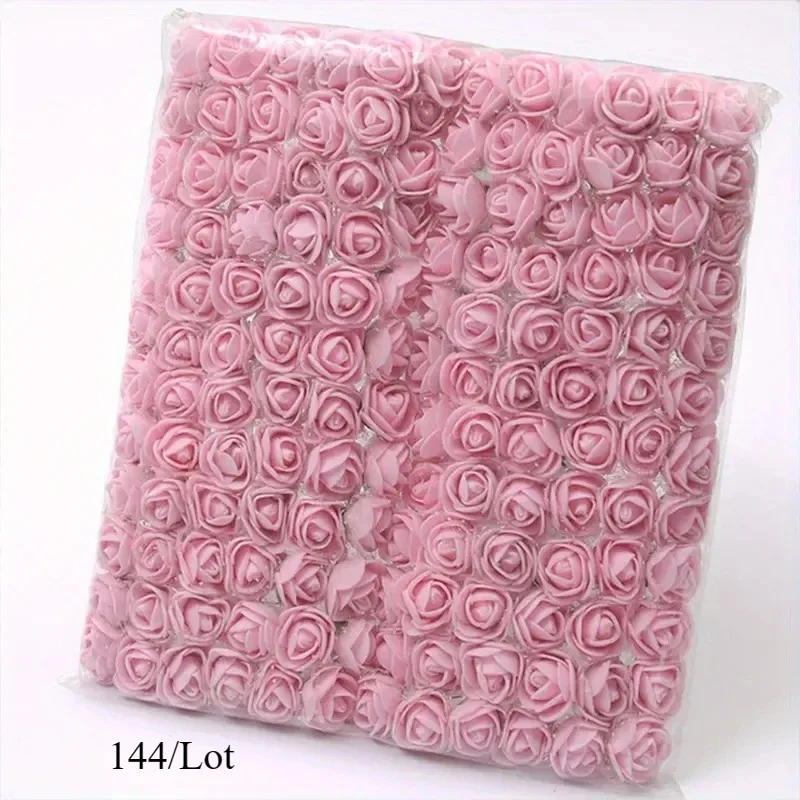 100 Pezzi Testa di Rosa di Fiori Artificiali, Testa di Fiore di Rosa Artificiale Fiore di Schiuma Artificiale per Mazzi di Nozze Centrotavola, San Valentino, Decorazioni per Feste a Casa (Rosso