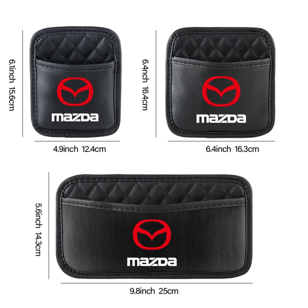 자동차 시트 뒤쪽 접착식 수납 가방 다기능 차량 내부 정리 주머니 마쯔다 MS 2 3 5 6 악셀라 아텐자 CX-3 CX-4용