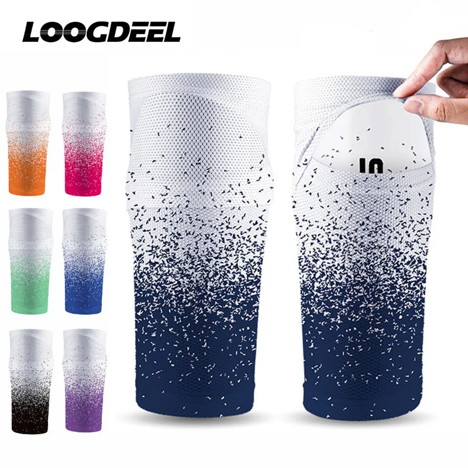 Sports Safety Shin Pads Sleeves Breathable Football Shin Holder Instep Socks Nylon Leg Guard Sleeves Kids Boys Men