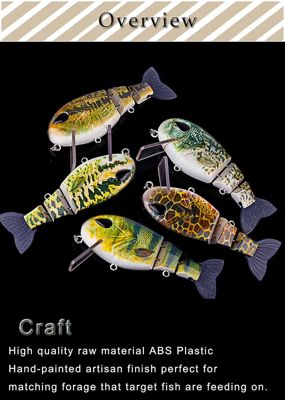 Magnisher Top water Jointed Swimbait Angel köder schwimmende Silikons chwanz Bass locken harte Köder Angeln 12cm 49,5g Swimbait – Detail 3