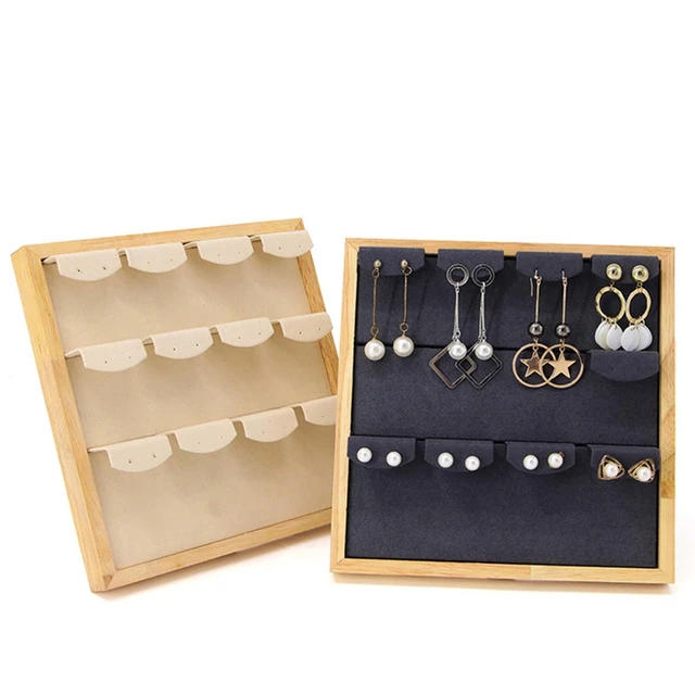 12pcs Earring Card Holder with Tray for Earrings Ring Multi-function  Jewelry Storage Box Accessory Display