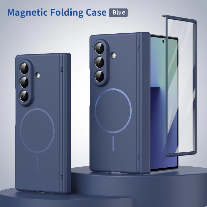Premium Magnetic Hinge Protective Case with Screen Protector