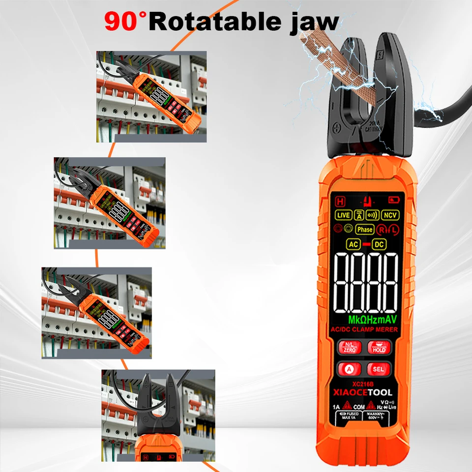 SURLABA Digitale Multimeter, AC DC Spanning Stroom Meter Bluetooth Connection, NCV Volt Amp Capaciteit Weerstand Temperatuur Continuïteit Diode Frequentietest, Elektrisch Meetinstrument voor Huis SURLABA Digitale Multimeter, AC DC Spanning Stroom Meter Bluetooth Connection, NCV Volt Amp Capaciteit Weerstand Temperatuur Continuïteit Diode Frequentietest, Elektrisch Meetinstrument voor Huis