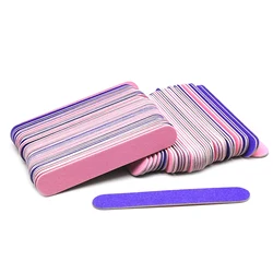 50/100 Pcs Double-sided Wood Nail Files Nail Accessories Manicure Tools Limas 150/180 Wooden Pedicure Sanding Nail Buffer Polish