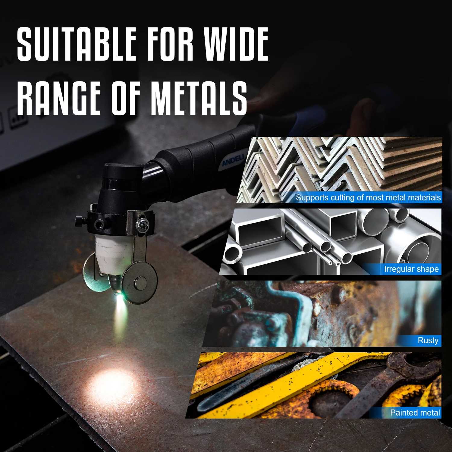 ANDELI CUT-50D DS High-Frequency Plasma Cutting Machine Pilot Arc HF DC Air Plasma Cutter Cut Thickness14mm Clean 5