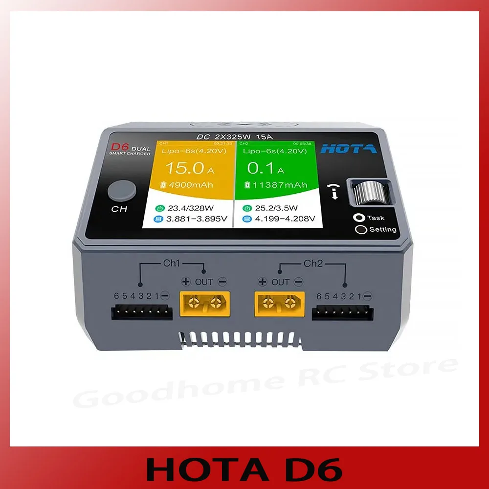 Hota D6 Dual Smart Charger Dc650W 15A Per Batteria Lipo Liion Nimh Con Ricarica Wireless Iphone Samsung