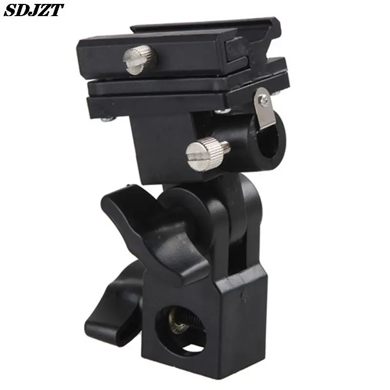 B-Type Flash Hot Shoe Bracket Tripod Umbrella Holder Swivel Light Stand Adapter Bracket B 1pc camera accessories camera bracket camera mount bracket