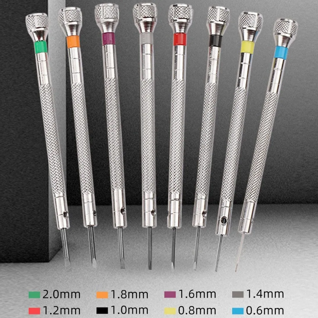 Screwdriver Set High Carbon Steel 0.6mm-2.0mm Precision Watchmakers Watch Glasses Flat Blade Small Accessories Repair