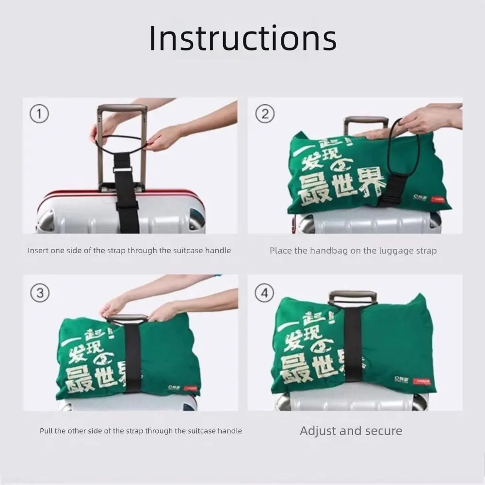 1/2 Stück vielseitige elastische Gepäckgurte, wiederverwendbare, verstellbare Gepäckverbindergurte, Gepäckpackgurte, Gepäckzubehör – Detail 3