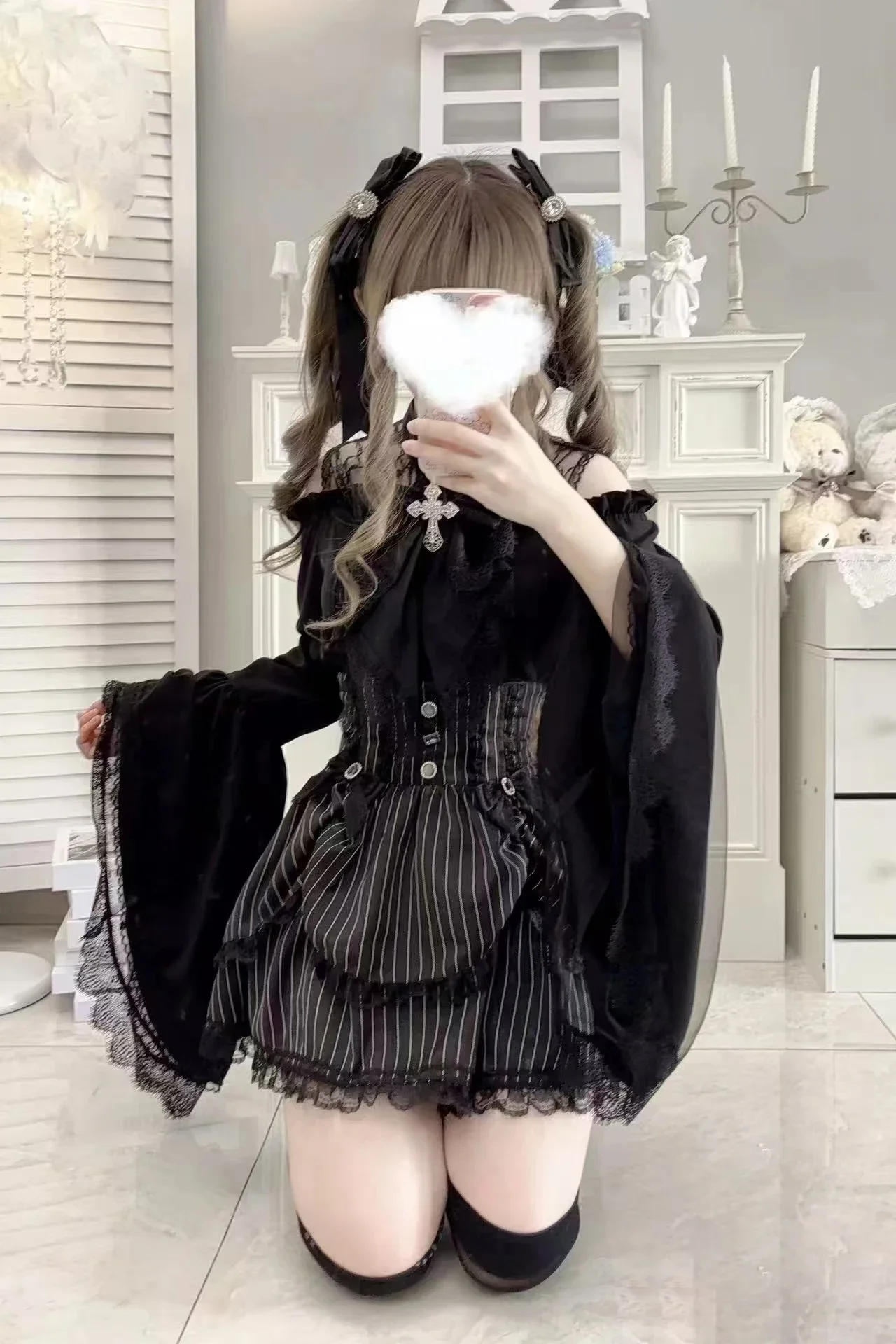Elegante Kawaii-Lolita-Bluse mit langen Ärmeln – Jirai Kei japanisches süßes Hemd 2024, süße ästhetische Y2K-Oberteile für Frauen – Detail 26