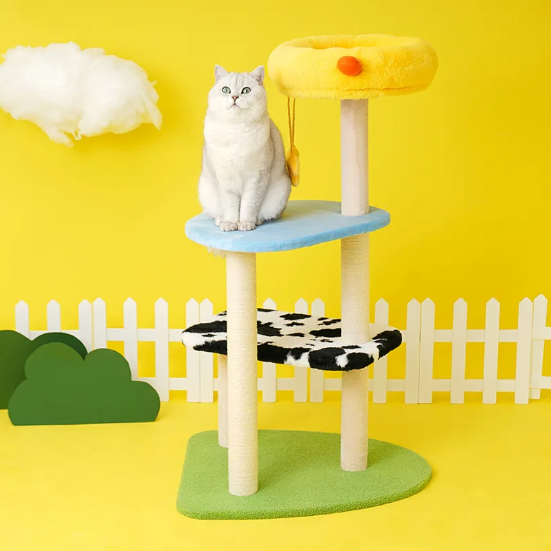 Farm House Cat Climbing Rack Cat Nest Cat Tree Integrated Large Cat Toy