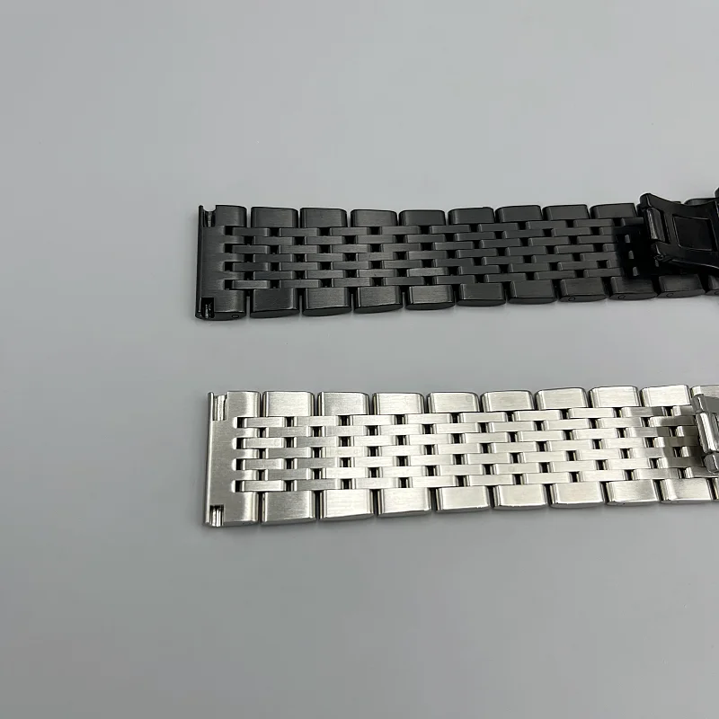 Premium Solid Stainless Steel Watch Band with Butterfly Clasp - Replacement Strap Bracelet