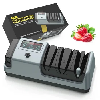 เครื่องเหลามีดไฟฟ้า 5 in 1-3 เครื่องเหลามีดไฟฟ้าแบบปรับความเร็วหมุนได้สําหรับมีดทําครัวพร้อมจอแสดงผลดิจิตอล 1