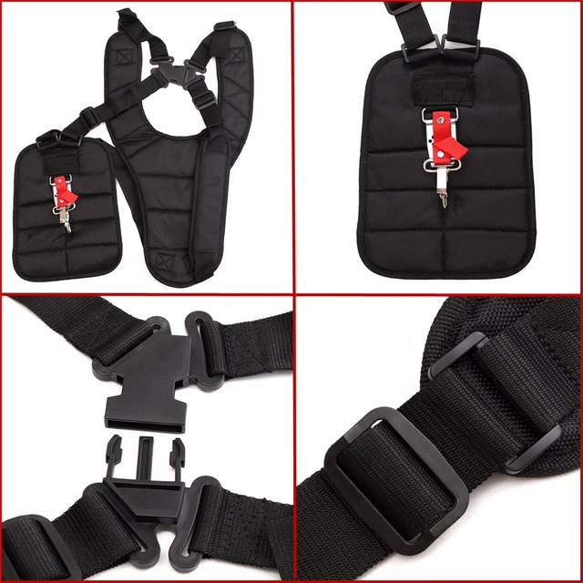 Dupla Strimmer Vállheveder Heveder Öv Gyep A Kefével Vágott Fűvágóhoz Hordozó Kampó Állítható Kerti Erő Metsző - Image 3