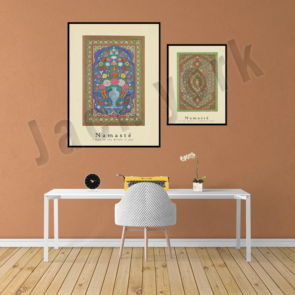 Namaste Poster - Vintage Yoga Decor Zen Studio Prints, Stampabile Wall Art, Stampa Di Meditazione |