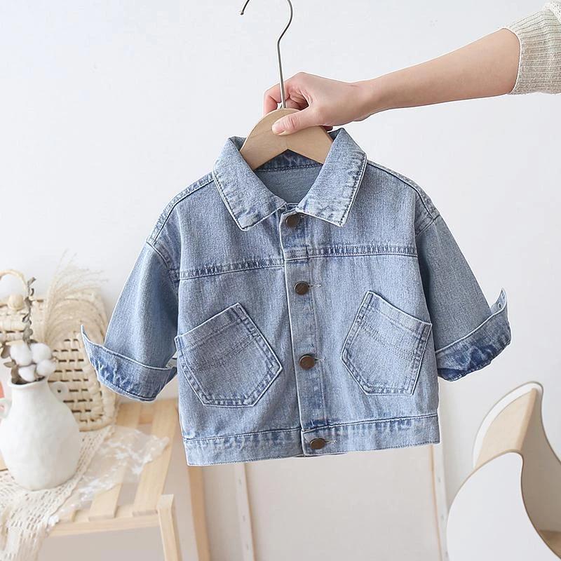 Chaqueta vaquera para niños y niñas, abrigos para niños pequeños, abrigos baratos de 1 a años, primavera y otoño, 2022| | - AliExpress