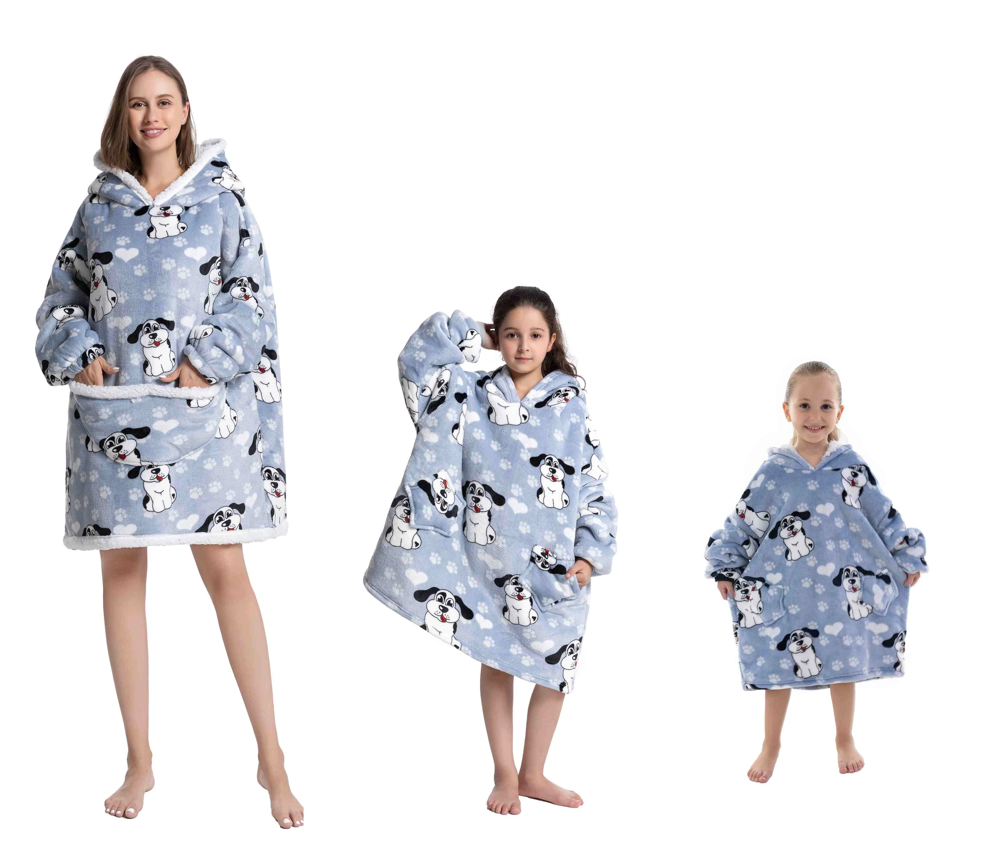 Plush Oversized Wearable Sherpa Blanket Hoodie